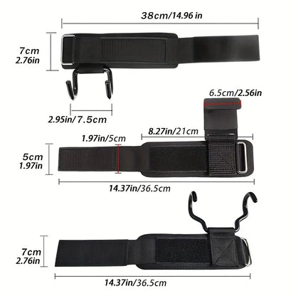 Weight Lifting Hooks Weight Lifting Grips Heavy Duty Deadlift Straps Pull up Straps Adjustable Powerlifting Support Hooks Straps for Gym Workout Workout Accessories