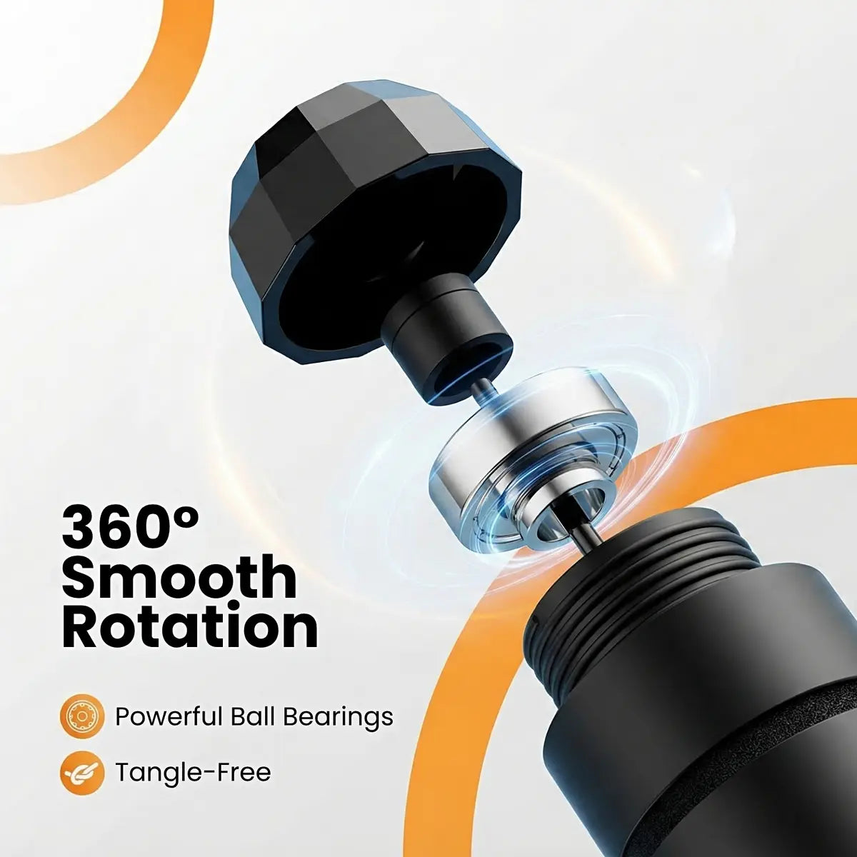 Adjustable Speed Jump Rope with Ball Bearings & Tangle-Free Steel Cable, Foam Handles for Home & Gym Fitness Training