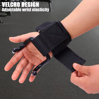 Weight Lifting Hooks Weight Lifting Grips Heavy Duty Deadlift Straps Pull up Straps Adjustable Powerlifting Support Hooks Straps for Gym Workout Workout Accessories