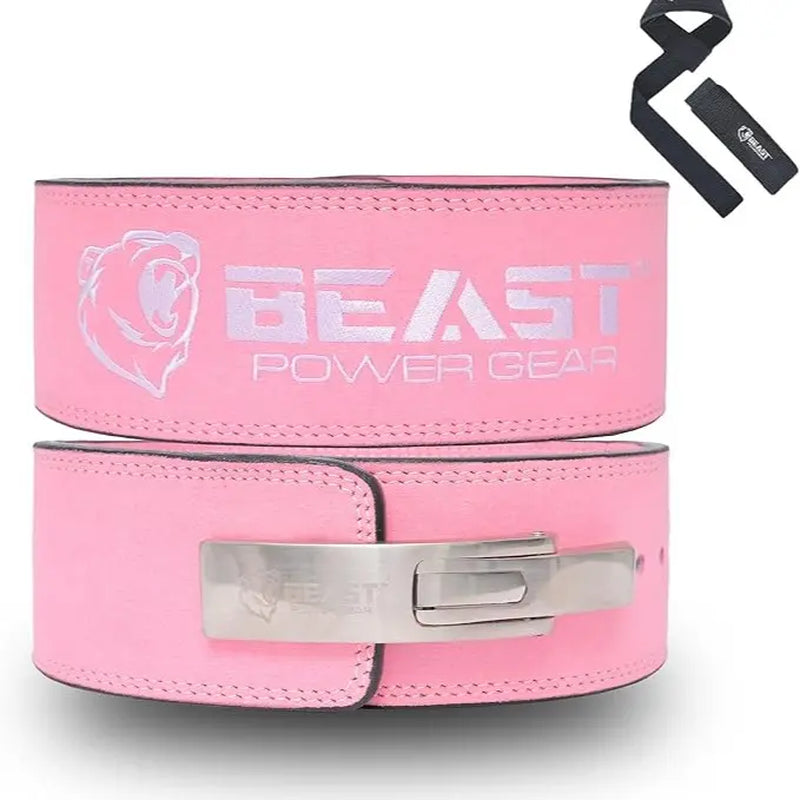 Weight Lifting Belt Lever Buckle 10MM Thick & 4 Inches Free Strap Weightlifting Belt, Gym Belt for Powerlifting, Lever Belt for Men Women
