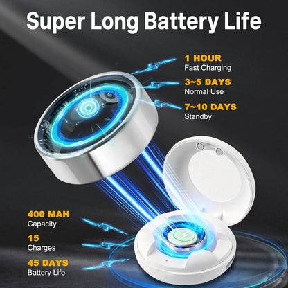 Ringconn,Smart Health Ring,Smart Fitness Monitoring Health Ring with Advanced Health Tracking and Activity Monitoring Features,Ai-Powered Smart Detection Ringcompatible with Android and Ios Wearable Smartwatch Tracker