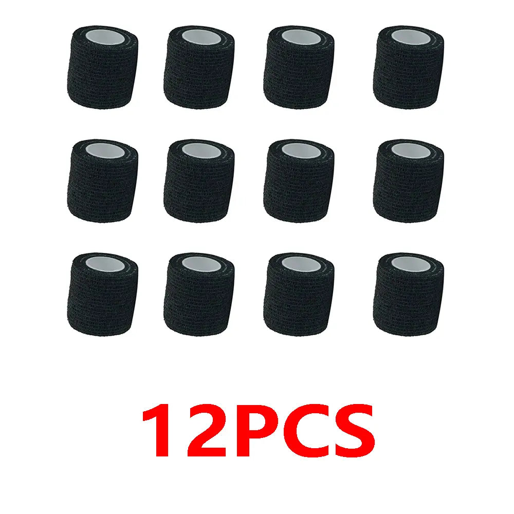 6/12/24 Pcs Colorful Sports Self Adhesive Elastic Bandage Wrap Tape Elastoplast Knee Pads Finger Ankle Palm Aid Kit Pet Tool Warm
