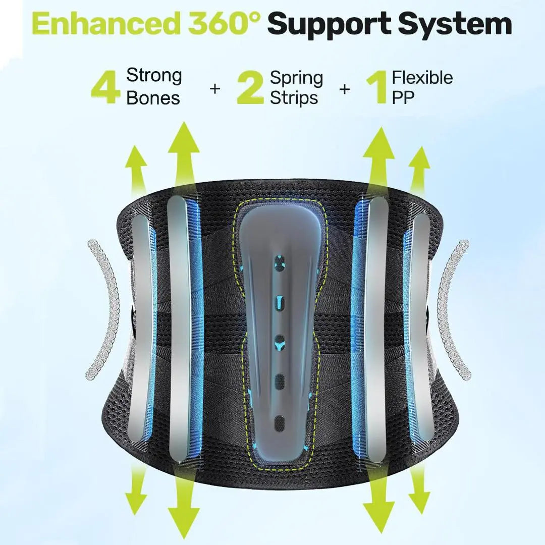Adjustable Back Support Brace, 1 Count Breathable Lumbar Support Belt, High Stretch Tummy Control Shape Belt, Waist Trainer Belt, Waist Abdominal Belt for Men & Women