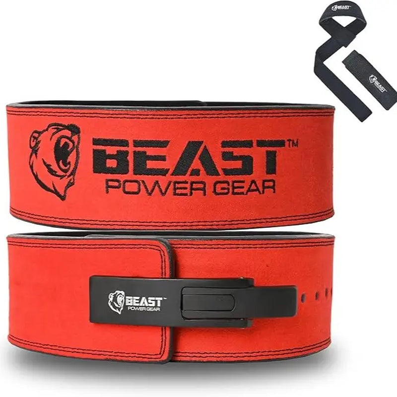 Weight Lifting Belt Lever Buckle 10MM Thick & 4 Inches Free Strap Weightlifting Belt, Gym Belt for Powerlifting, Lever Belt for Men Women