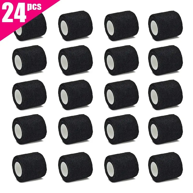 6/12/24 Pcs Colorful Sports Self Adhesive Elastic Bandage Wrap Tape Elastoplast Knee Pads Finger Ankle Palm Aid Kit Pet Tool Warm