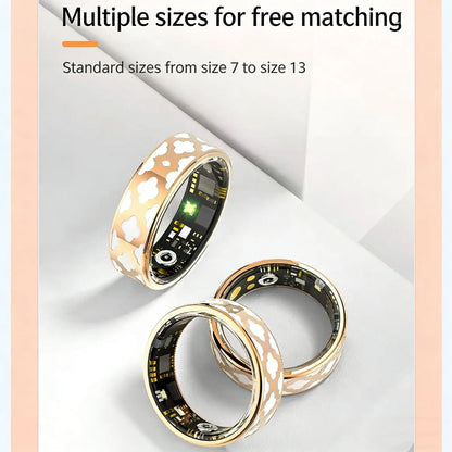 Ringconn,Smart Health Ring,Smart Fitness Monitoring Health Ring with Advanced Health Tracking and Activity Monitoring Features,Ai-Powered Smart Detection Ringcompatible with Android and Ios Wearable Smartwatch Tracker