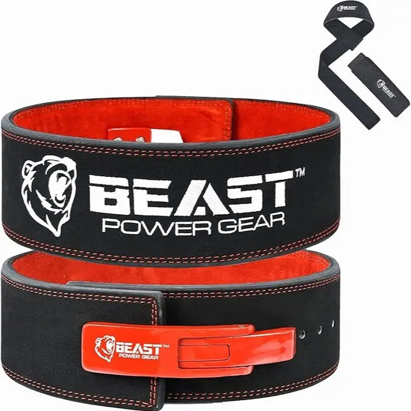 Weight Lifting Belt Lever Buckle 10MM Thick & 4 Inches Free Strap Weightlifting Belt, Gym Belt for Powerlifting, Lever Belt for Men Women