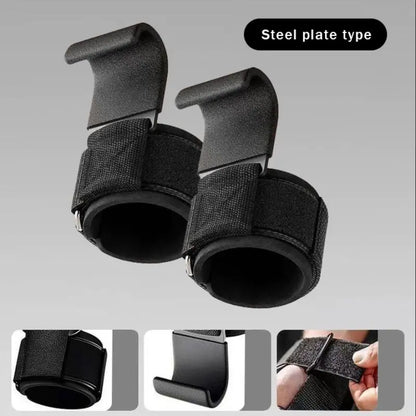 Weight Lifting Hooks Weight Lifting Grips Heavy Duty Deadlift Straps Pull up Straps Adjustable Powerlifting Support Hooks Straps for Gym Workout Workout Accessories