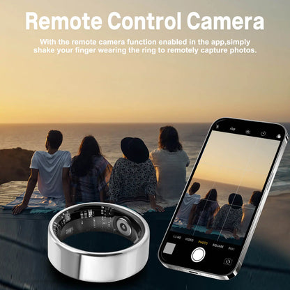 Ringconn,Smart Health Ring,Smart Fitness Monitoring Health Ring with Advanced Health Tracking and Activity Monitoring Features,Ai-Powered Smart Detection Ringcompatible with Android and Ios Wearable Smartwatch Tracker