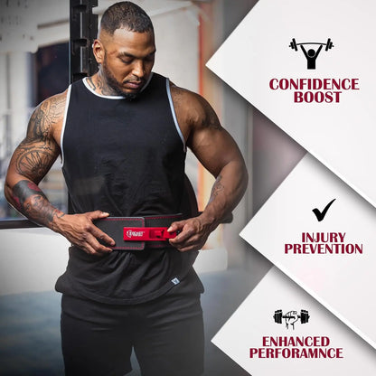 Weight Lifting Belt Lever Buckle 10MM Thick & 4 Inches Free Strap Weightlifting Belt, Gym Belt for Powerlifting, Lever Belt for Men Women