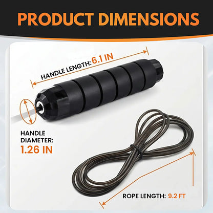 Adjustable Speed Jump Rope with Ball Bearings & Tangle-Free Steel Cable, Foam Handles for Home & Gym Fitness Training