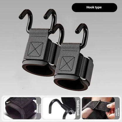 Weight Lifting Hooks Weight Lifting Grips Heavy Duty Deadlift Straps Pull up Straps Adjustable Powerlifting Support Hooks Straps for Gym Workout Workout Accessories